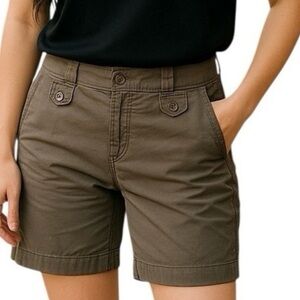 One 5 One Khaki Bermuda Utility Shorts 14 Y2K